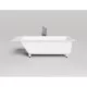 Ванна из литьевого мрамора Salini S-Sense Cascata 104213G 180x80 см, белый глянец
