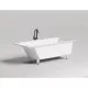 Ванна из литьевого мрамора Salini S-Sense Cascata 104213G 180x80 см, белый глянец