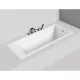Ванна из литьевого мрамора Salini S-Sense Cascata 104213G 180x80 см, белый глянец