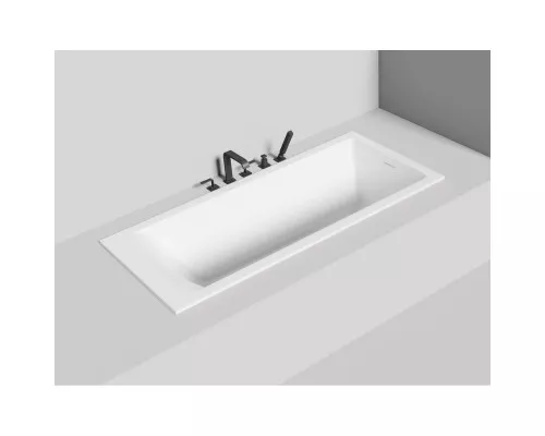 Ванна из литьевого мрамора Salini S-Sense Cascata Kit 104313M 169,8x75 см, белый матовый