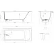 Ванна из литьевого мрамора Salini S-Stone Cascata Kit 104323M 169,8x75 см, белый матовый