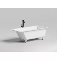 Ванна из литьевого мрамора Salini S-Stone Cascata Kit 104323M 169,8x75 см, белый матовый
