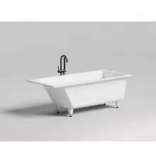 Ванна из литьевого мрамора 169,8x75 см Salini S-Stone Cascata Kit 104323M