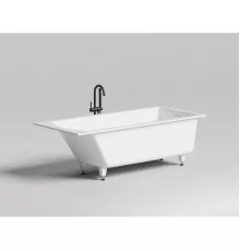 Ванна из литьевого мрамора Salini S-Sense Cascata Kit 104513G 180x80 см, белый глянец