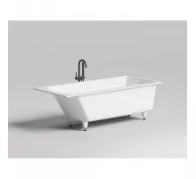 Ванна из литьевого мрамора Salini S-Stone Cascata Kit 104523M 180x80 см, белый матовый