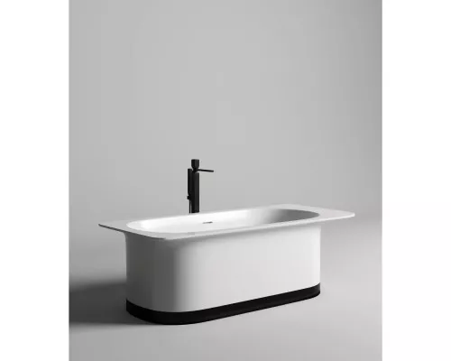 Ванна из литьевого мрамора Salini S-Stone Ninfea 102721M 180x82 см, отдельностоящая, белый матовый