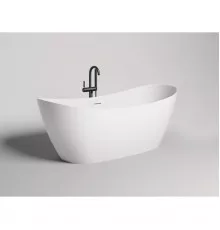 Ванна из литьевого мрамора Salini S-Stone Noemi 101811SM 185x80 см, отдельностоящая, белый матовый
