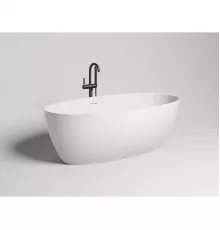 Ванна из литьевого мрамора Salini S-Stone Alda 101923M 160x80 см, отдельностоящая, белый матовый