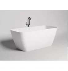 Ванна из литьевого мрамора Salini S-Stone Agatha 100221M 179x82 см, отдельностоящая, белый матовый