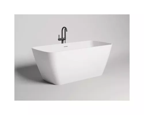 Ванна из литьевого мрамора Salini S-Stone Agatha 100221M 179x82 см, отдельностоящая, белый матовый