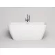 Ванна из литьевого мрамора Salini S-Stone Agatha 100221M 179x82 см, отдельностоящая, белый матовый