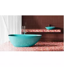 Ванна из литьевого мрамора Salini S-Stone Paola IN Classic 101612SMF 172x82 см, отдельностоящая, покраска по RAL полностью