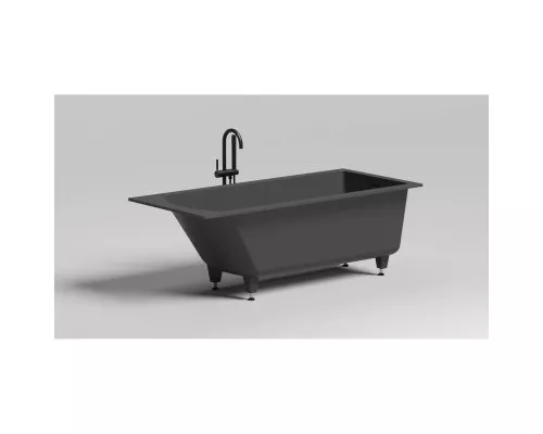 Ванна из литьевого мрамора Salini S-Sense Cascata Kit 104313GF 169,8x75 см, покраска по RAL глянец полностью