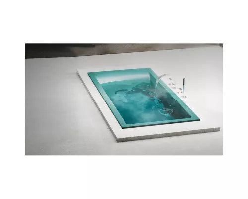 Ванна из литьевого мрамора Salini S-Sense Cascata Kit 104313GF 169,8x75 см, покраска по RAL глянец полностью