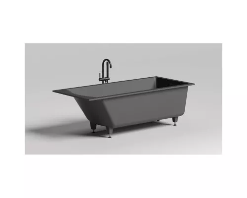 Ванна из литьевого мрамора Salini S-Sense Cascata Kit 104513GF 180x80 см, покраска по RAL глянец полностью