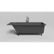 Ванна из литьевого мрамора Salini S-Sense Cascata Kit 104513GF 180x80 см, покраска по RAL глянец полностью