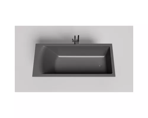 Ванна из литьевого мрамора Salini S-Sense Cascata Kit 104513GF 180x80 см, покраска по RAL глянец полностью