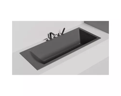 Ванна из литьевого мрамора Salini S-Sense Cascata Kit 104513GF 180x80 см, покраска по RAL глянец полностью