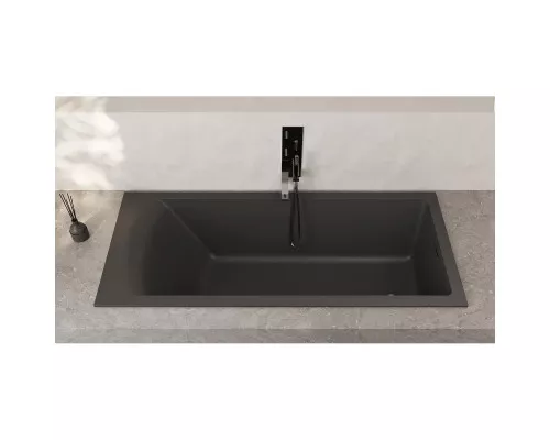 Ванна из литьевого мрамора Salini S-Sense Cascata Kit 104513GF 180x80 см, покраска по RAL глянец полностью