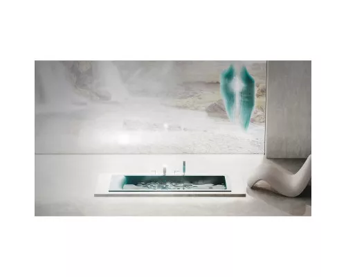 Ванна из литьевого мрамора Salini S-Sense Cascata Kit 104513GF 180x80 см, покраска по RAL глянец полностью