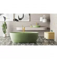 Ванна из литьевого мрамора 170x90 см Salini S-Sense Alda Wall, покраска по RAL полностью 101915GRF