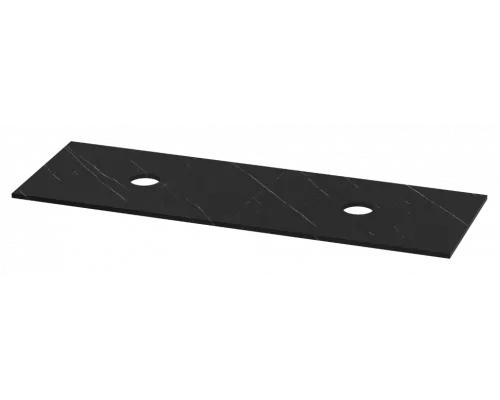 Столешница Виста -150 см ПВХ черный мрамор (МДФ)