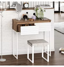 ДАКОТА - 80 Консоль напольная 2 ящ. (ДСП (Дуб Гал. Белый) корпус / каркас