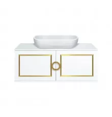 STEFFANY -105 Тумба подвесная 2 дв. с латунными вставками