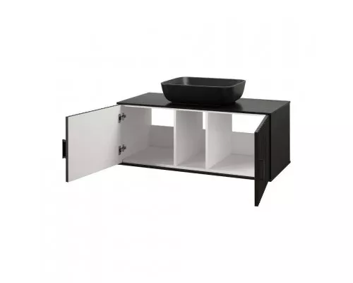 Заказать RICHARD -105 Тумба подвесная 2 дв. черный в магазине сантехники Santeh-Crystal.ru