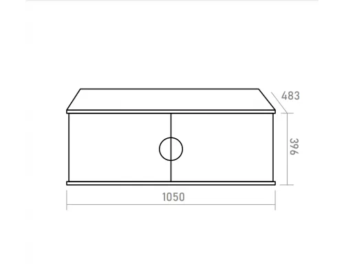 Заказать RICHARD -105 Тумба подвесная 2 дв. черный в магазине сантехники Santeh-Crystal.ru