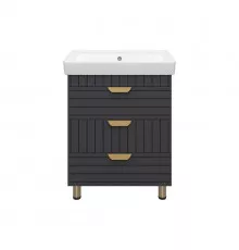 GLOSTER - 70 Тумба с 3 ящ. напольная, графит