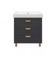 GLOSTER - 80 Тумба с 3 ящ. напольная, графит