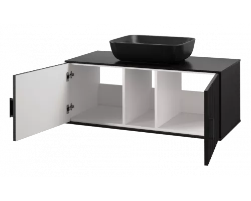 Заказать RICHARD -105 Тумба подвесная 2 дв. черный в магазине сантехники Santeh-Crystal.ru