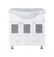 Латте - 85 Тумба с 2 ящ. белая эмаль