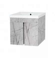 Торос - 60 Тумба подвесная прямая серый мрамор / раковина