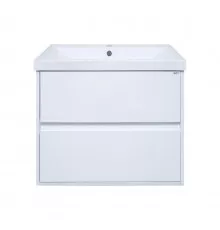 Алиса - 58 тумба 2 ящ. подвесная белая эмаль / раковина