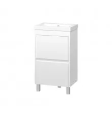 Алиса - 50 тумба 1 ящ. напольная белая эмаль / раковина