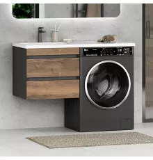 Коломбо - 60 Тумба под стиральную машину подвесная 2 ящ. / раковина левая