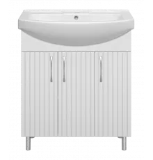 Изео - 75 Тумба напольная прямая, 3 дв, (ПВХ) / раковина