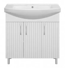 Изео - 85  Тумба напольная прямая, 3 дв. (ПВХ) / раковина