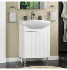 Изео - 60 Тумба напольная прямая, (ПВХ) / раковина