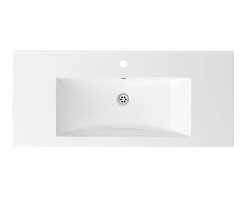 Твист -100 Тумба 2 ящ. подвесная, белая эмаль / раковина