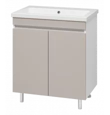 Майна - 70 тумба прямая, ПВХ сливки / раковина