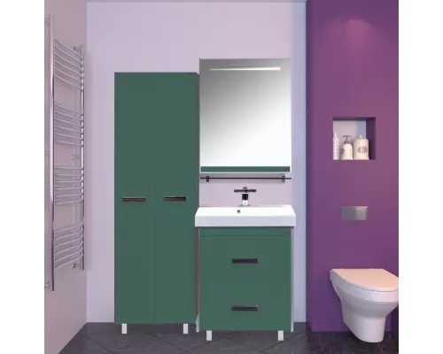 Купить Джулия - 60 Зеркало  с полочкой 12 мм зеленое в магазине сантехники Santeh-Crystal.ru