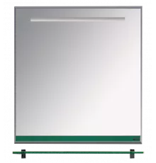 Джулия - 65 Зеркало  с полочкой 12 мм зеленое