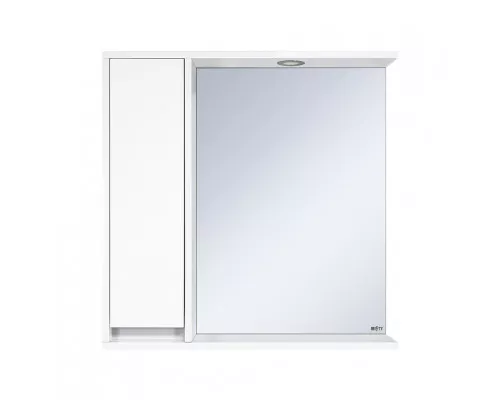 Заказать Алиса - 75 Зеркало белое с 1 шкафчиком левое в магазине сантехники Santeh-Crystal.ru