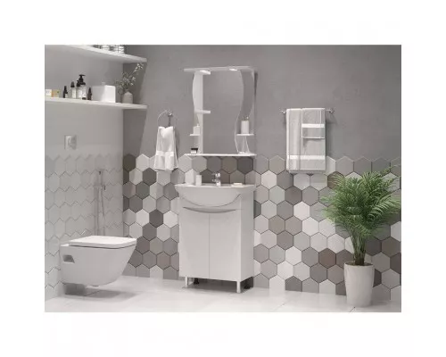 Купить Карина - 60 Зеркало - шкаф лев. (свет) в магазине сантехники Santeh-Crystal.ru