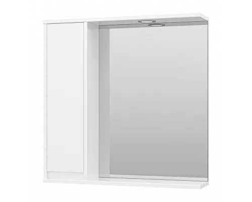 Заказать Алиса - 75 Зеркало белое с 1 шкафчиком левое в магазине сантехники Santeh-Crystal.ru