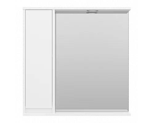 Заказать Алиса - 75 Зеркало белое с 1 шкафчиком левое в магазине сантехники Santeh-Crystal.ru