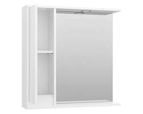 Заказать Алиса - 75 Зеркало белое с 1 шкафчиком левое в магазине сантехники Santeh-Crystal.ru